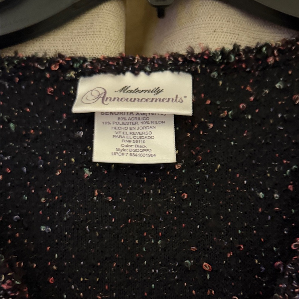 Black Speckled Knit Shrug